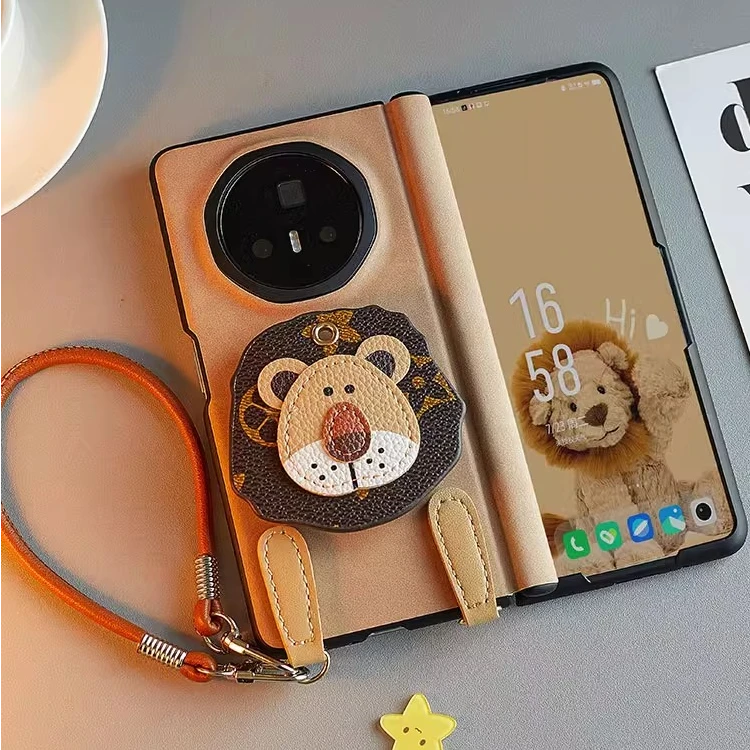 适用于荣耀magic v3折叠屏手机壳狮子支架中轴磁吸全包防摔保护套