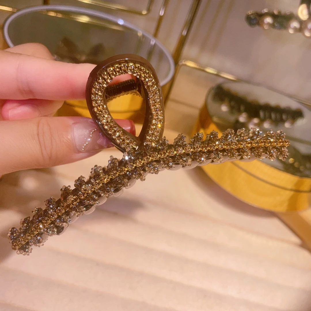 秋冬饰品麦穗大抓夹气质轻奢时尚重工发夹