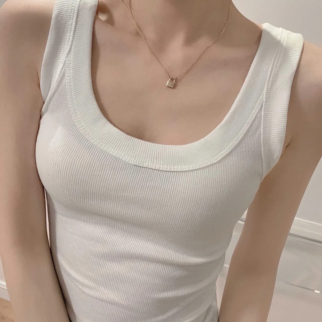 A902 宽肩带吊带背心瑜伽春秋内搭外穿防走光遮副乳修身显瘦上衣
