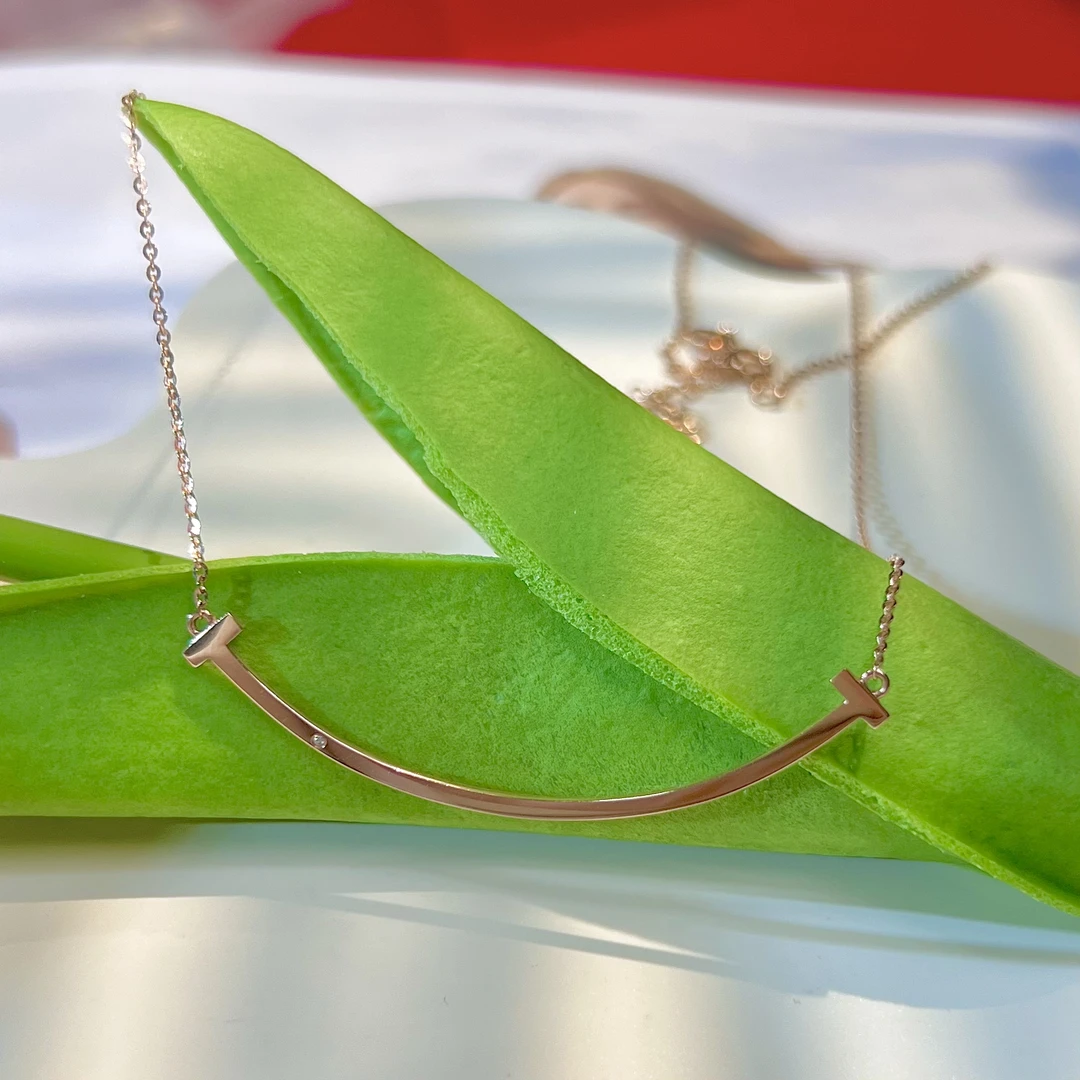 【618好物】18k钻石微笑脸套链