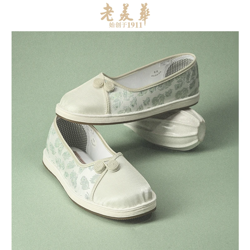 【雀灵拼接】老美华传统布鞋国风汉服鞋千层底女鞋平底新中式鞋子