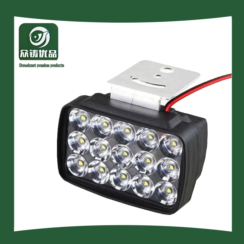 电动车15珠LED灯具摩托车灯三轮车灯外置灯改装灯12v-80v通用