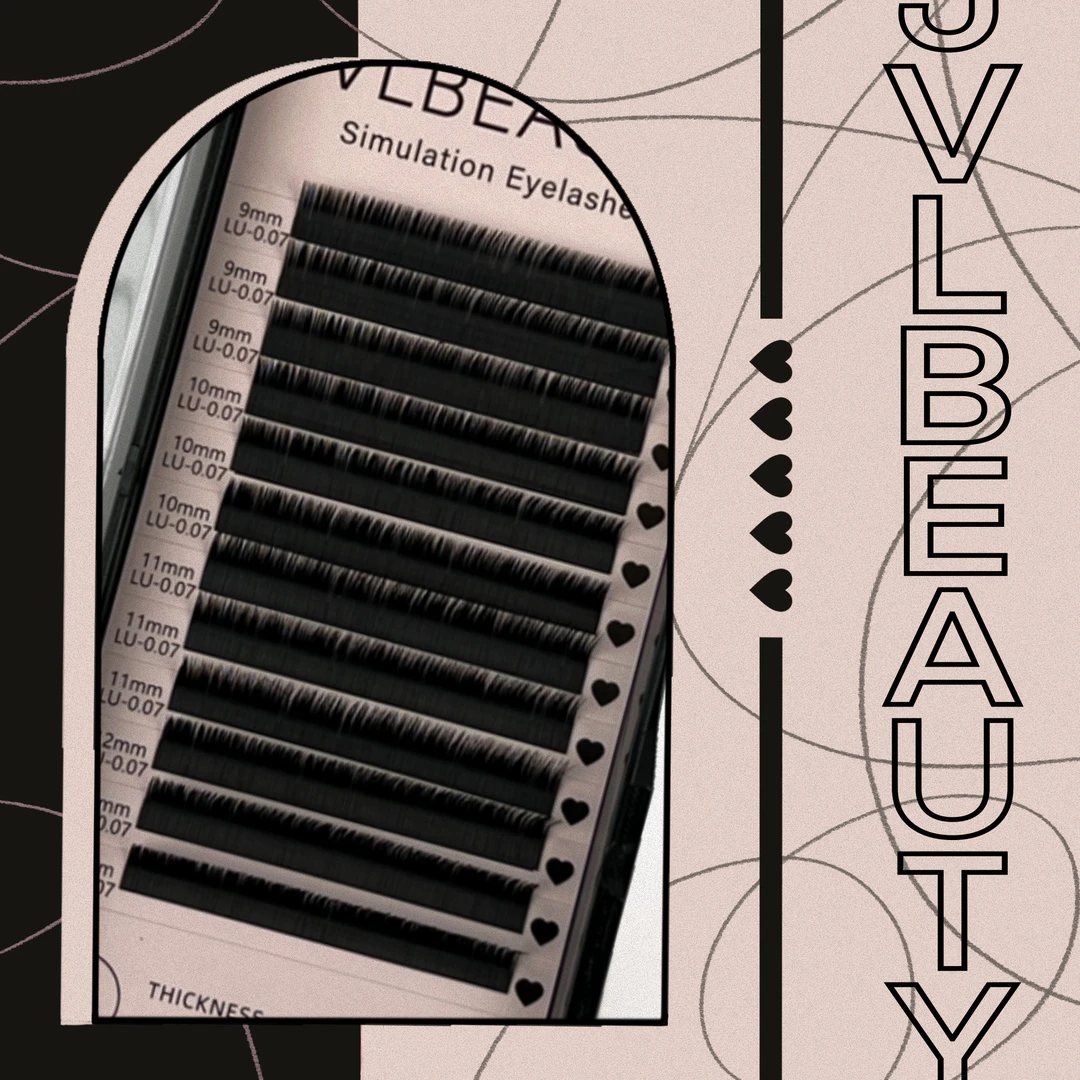 JVLBEAUTY圆毛LU0.07手工开花欧美风嫁接睫毛柔软综合混合装