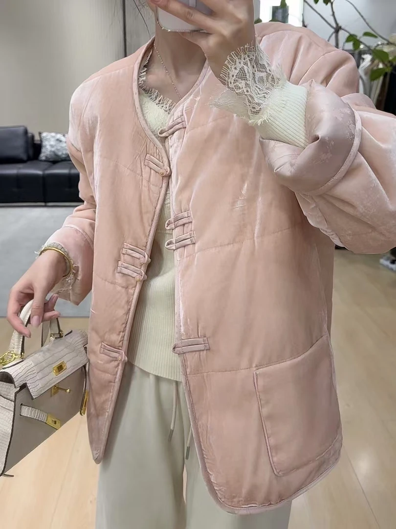 DLS-4086（声声慢）冬季新中式丝绒双面穿刺绣外套