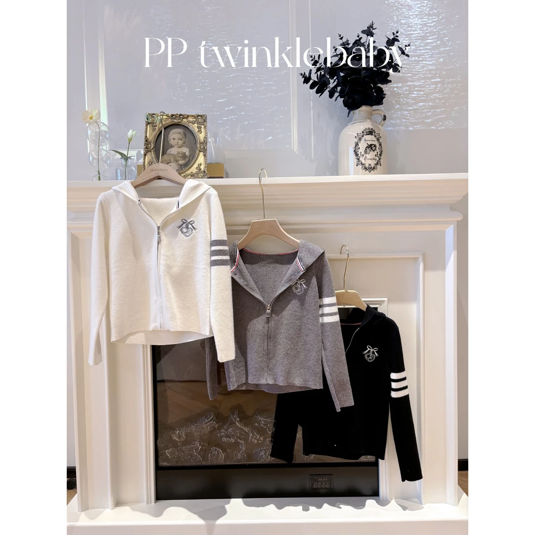 【现货】PP·Twinkle 洋气时髦气质高定女宝针织开衫24081801
