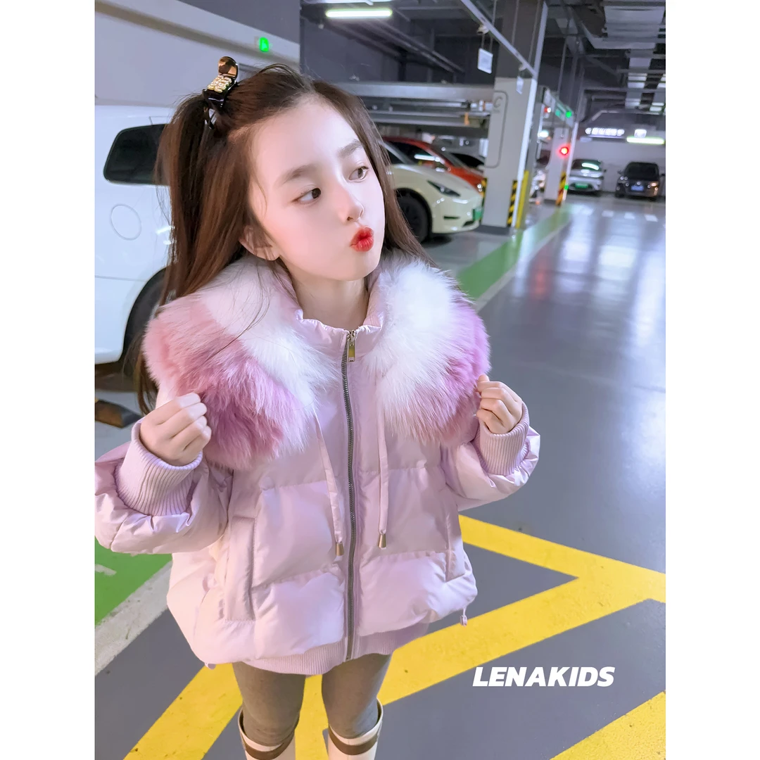 MOANA【现货】高货狐狸毛领·杜邦三防新国标90白鸭绒羽绒服24103001