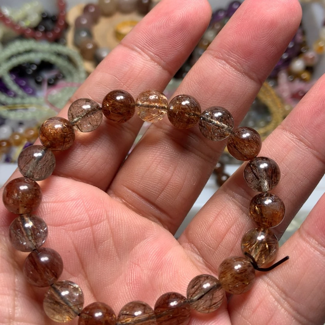 水晶手链未镶嵌黑金超7，