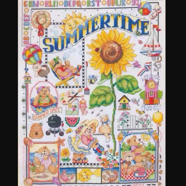 夏日时光十字绣2022新款自己绣手工线绣客厅卧室小件刺绣儿童房