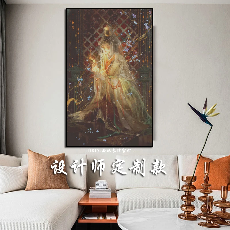 乌克兰设计师定制款西汉长信宫灯十字绣2022新款手工卡通动漫