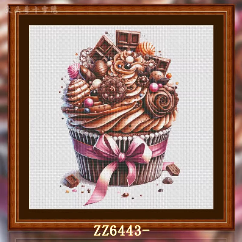 【ZZ6443-可可小蛋糕】十字绣2024新款客厅卧室自己绣简约小
