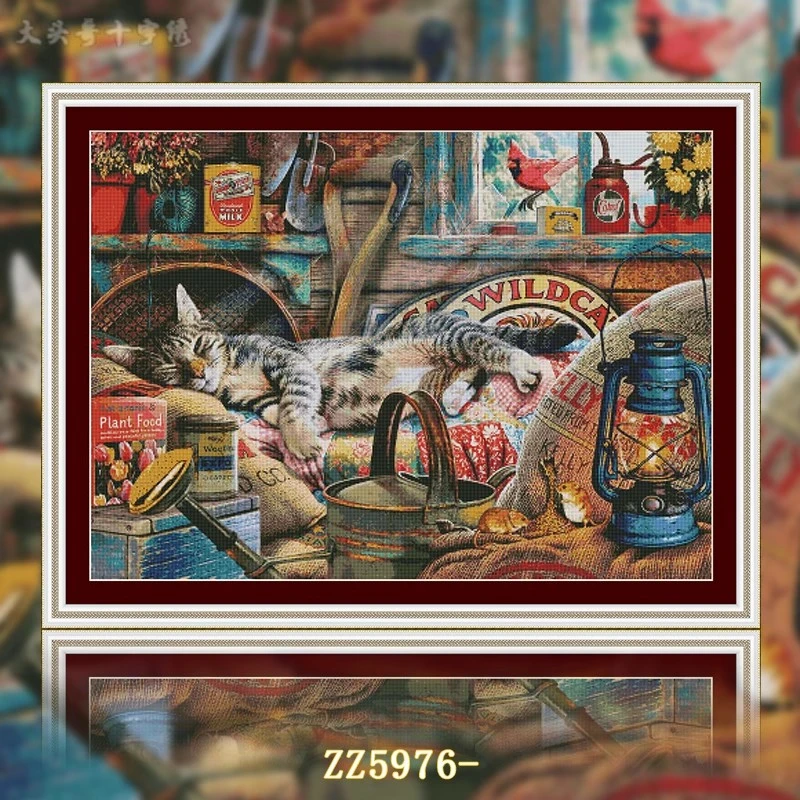 【ZZ5976-慵懒午后 小版】十字绣2024新款线绣自己绣手工客厅系列