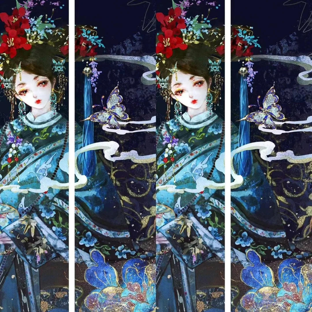 【新款】【加宽】【4个一套珐琅彩拟人单人】绷布神器十字绣