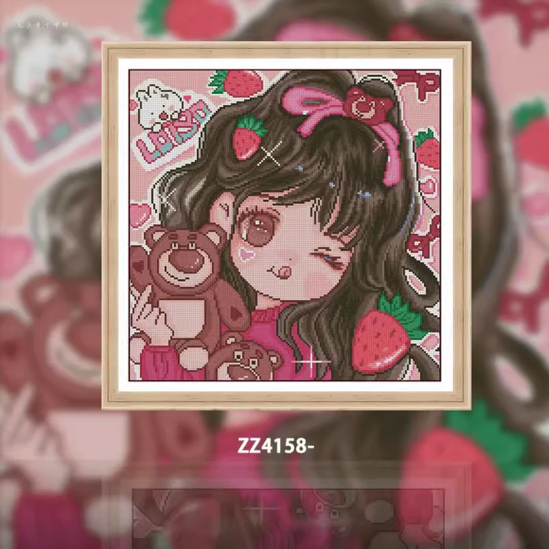 【ZZ4158-甜妹儿】十字绣2023新款自己绣手工客厅卧室卡通动漫简