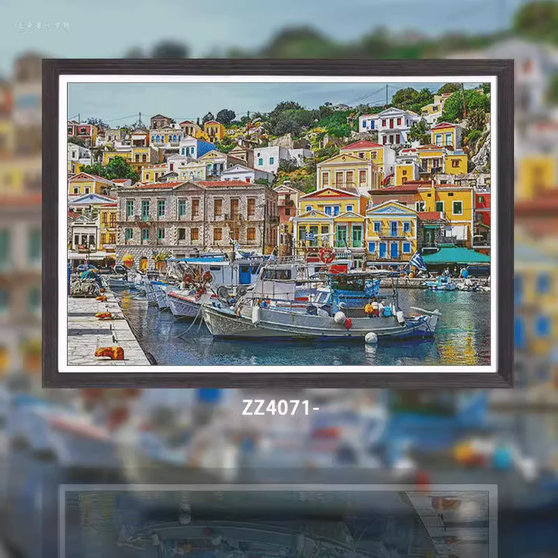【ZZ4071-帕尔加小镇】十字绣2023新款自己绣手客厅卧室风景