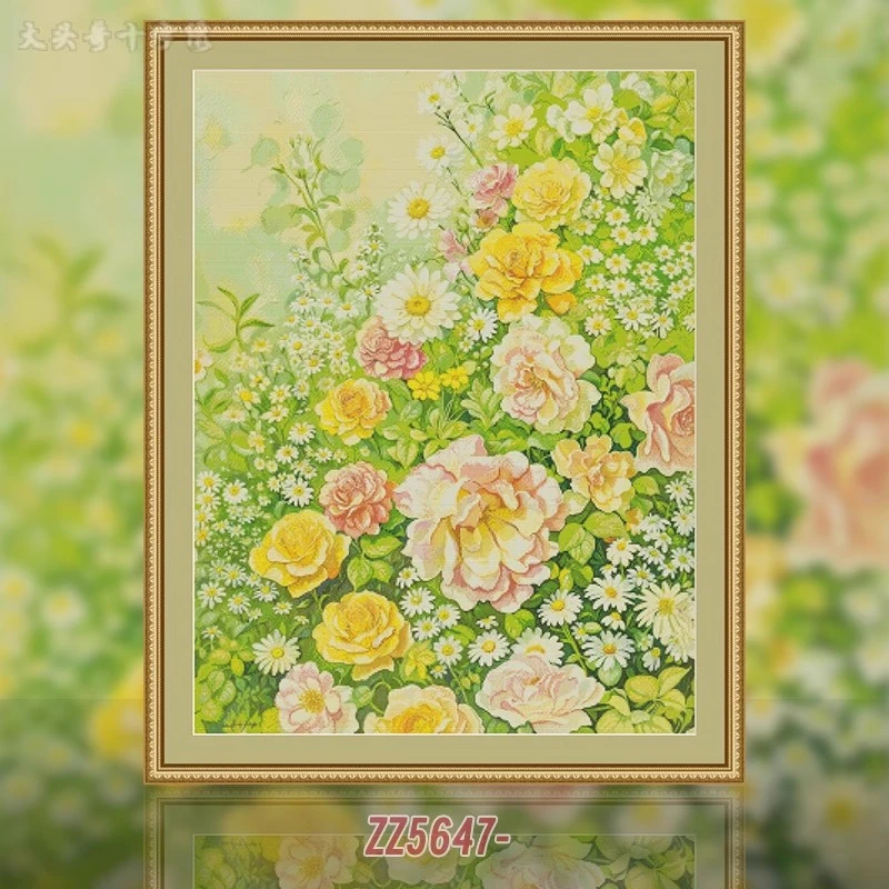 【ZZ5647-绿茵缤纷】十字绣2024新款线绣自己绣手工客厅系列餐