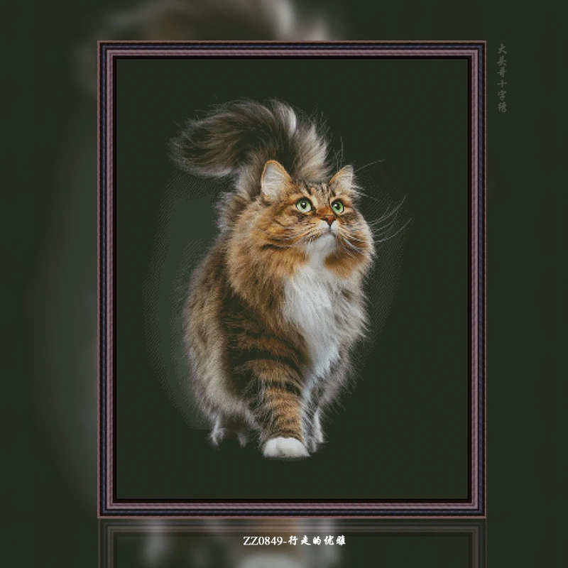 【ZZ0849-行走的优雅】2023新款十字绣清新印花自己绣DIY手工