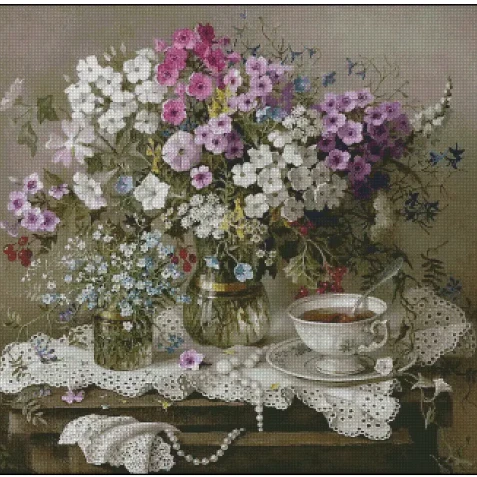 【ZZ3294-瓶中夏天】十字绣2023新款线绣手工油画系列