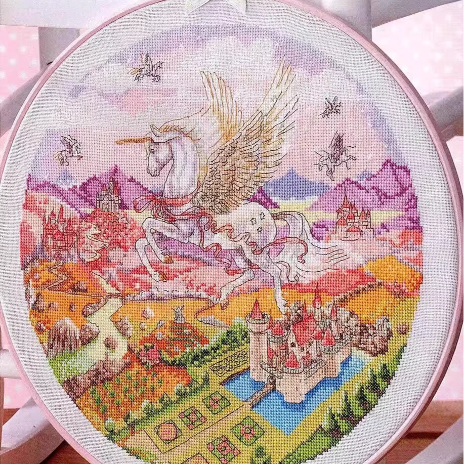 【CC2536-爱心独角兽】十字绣2024新款客厅餐厅简单