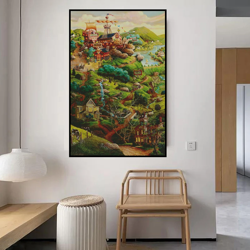 乌克兰混绣童趣庄园十字绣2022新款自己绣手工客厅简约现代刺绣