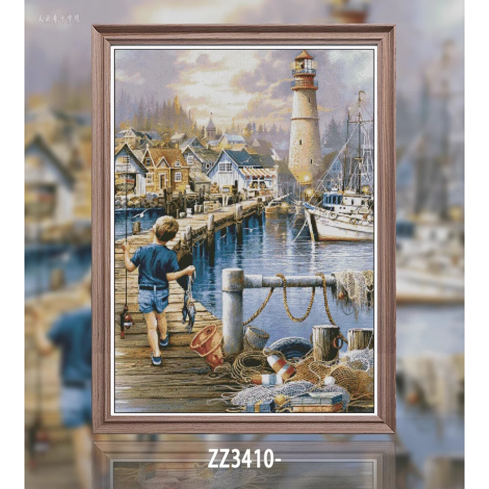 【ZZ3410-小男孩的快乐】十字绣2023新款客厅卧室自己绣