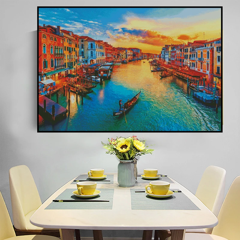 追梦意大利十字绣2023新款自己绣手工线绣印花客厅卧室小件油画