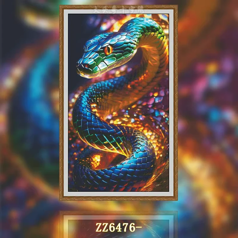 【ZZ6476-黄金蛇】十字绣2024新款客厅卧室自己绣简约小