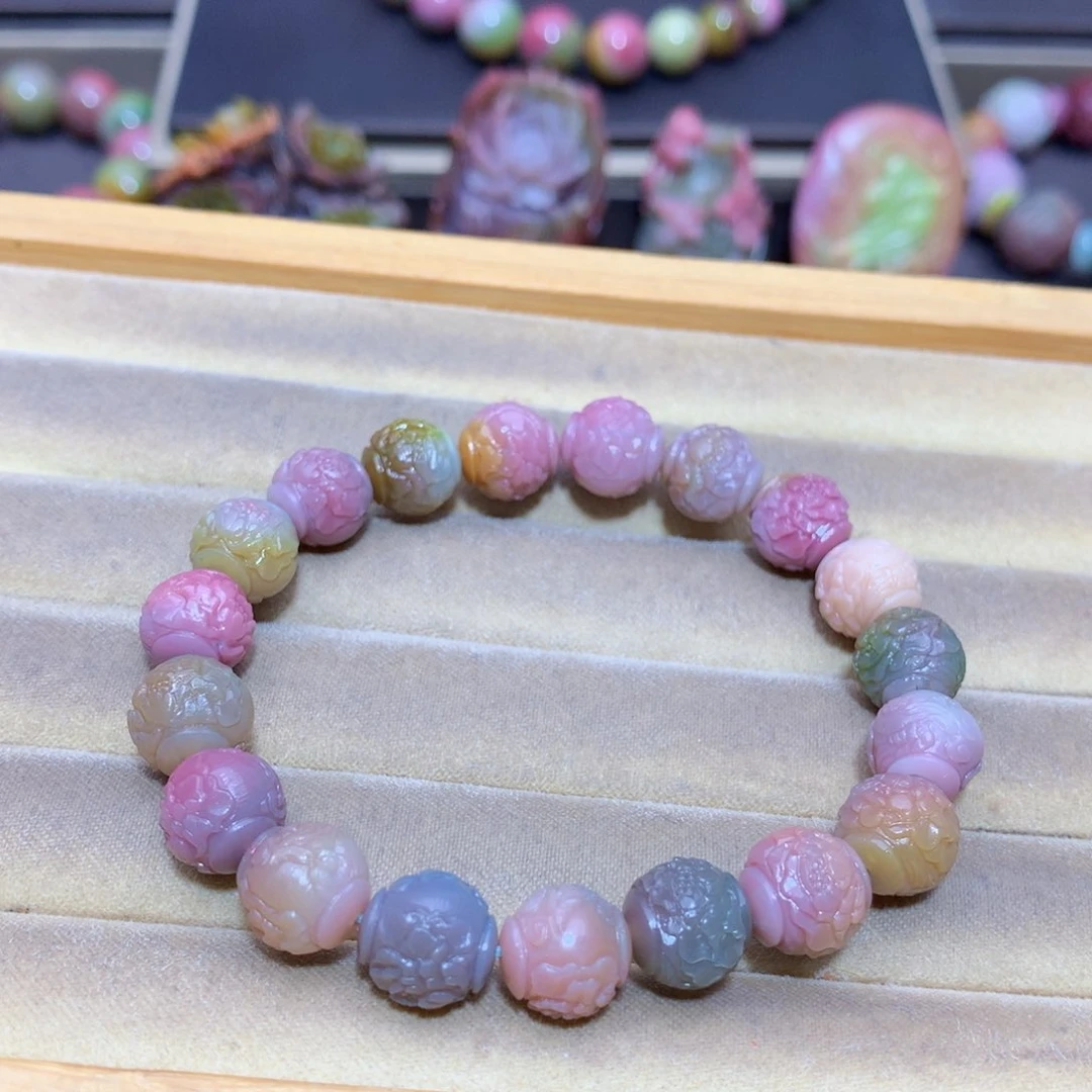 玛瑙手链未镶嵌盐源