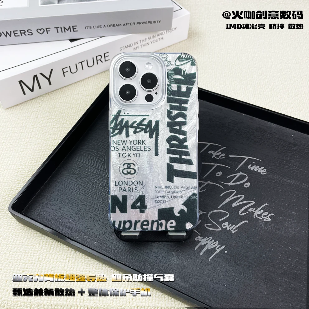 潮字母-创意漫画男款防摔散热适用苹果华为VIVO小米OPPO手机壳YS