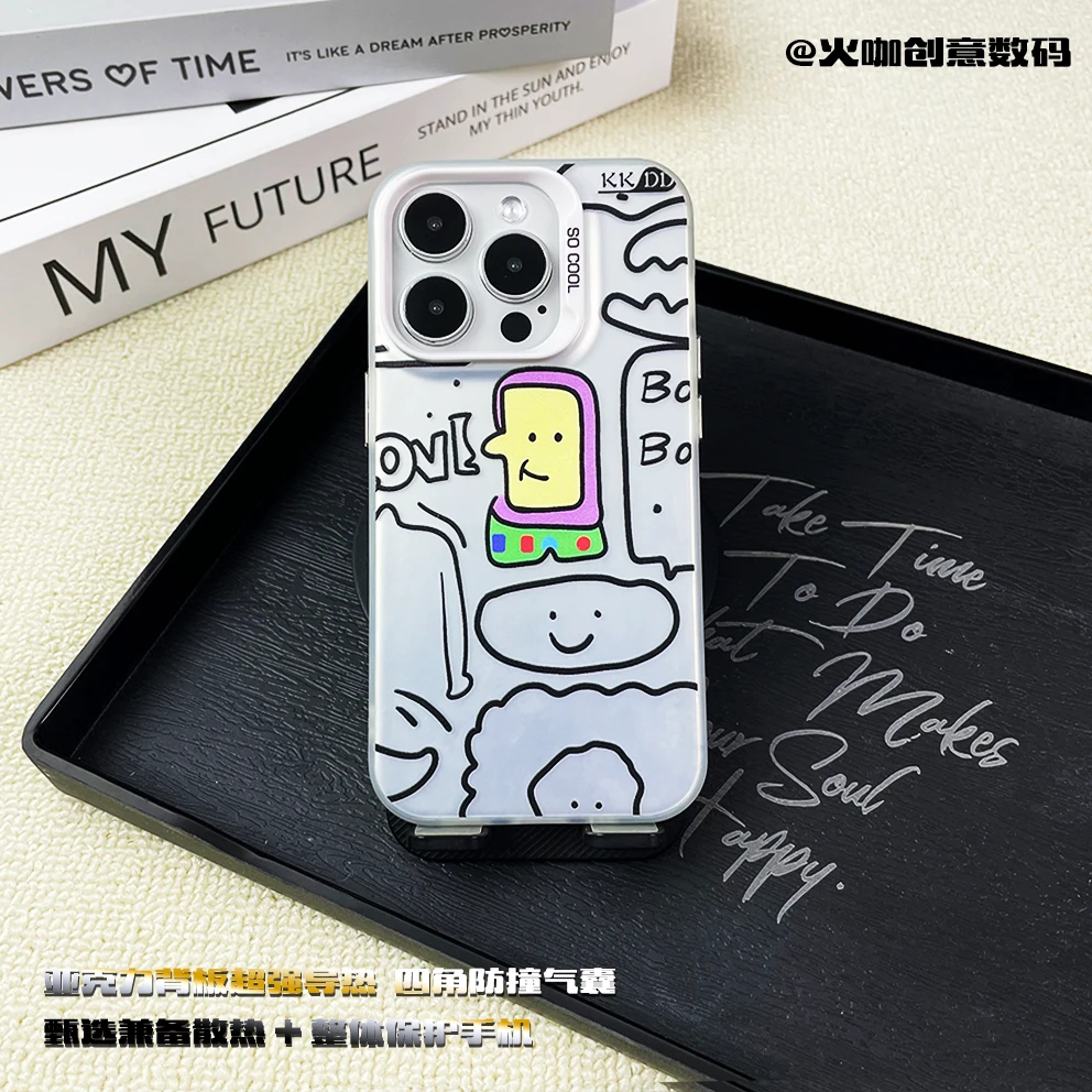 线条巴斯-创意男款防摔散热适用苹果华为VIVO小米OPPO手机壳CYB