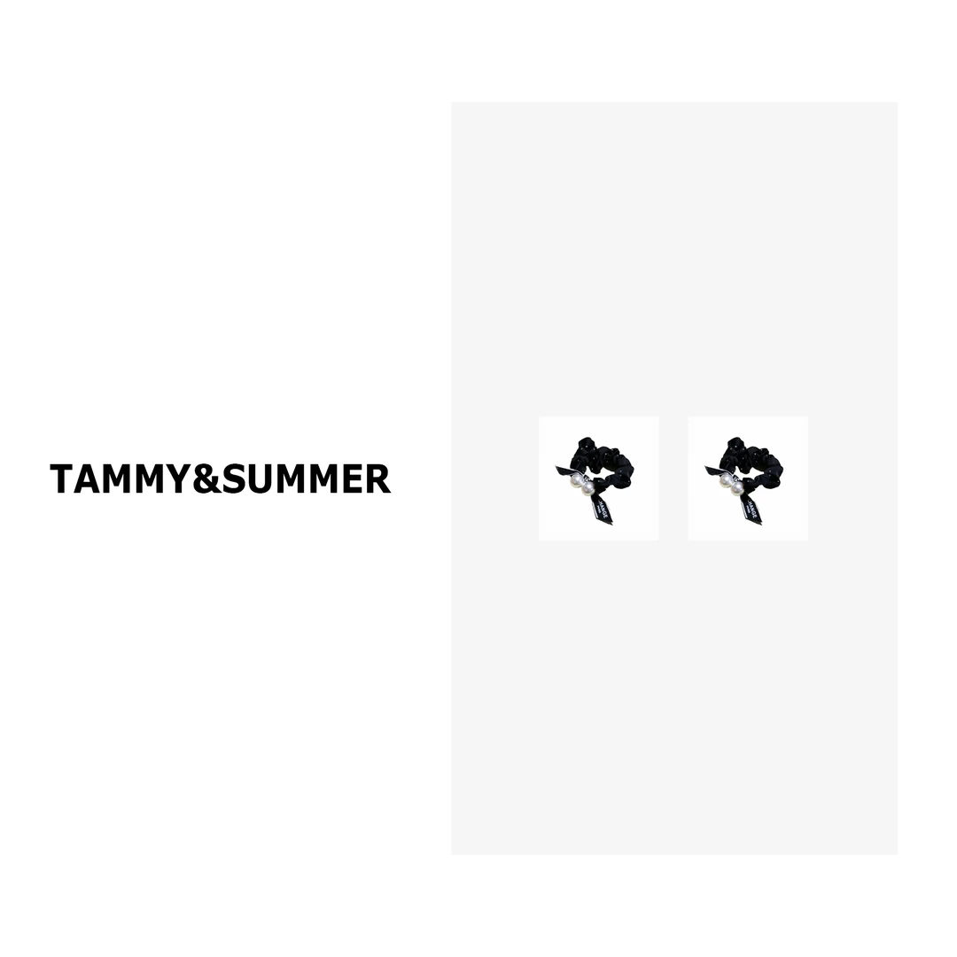 【Tammy&Summer】高级感简约气质黑色个性小众字母头绳皮筋246219