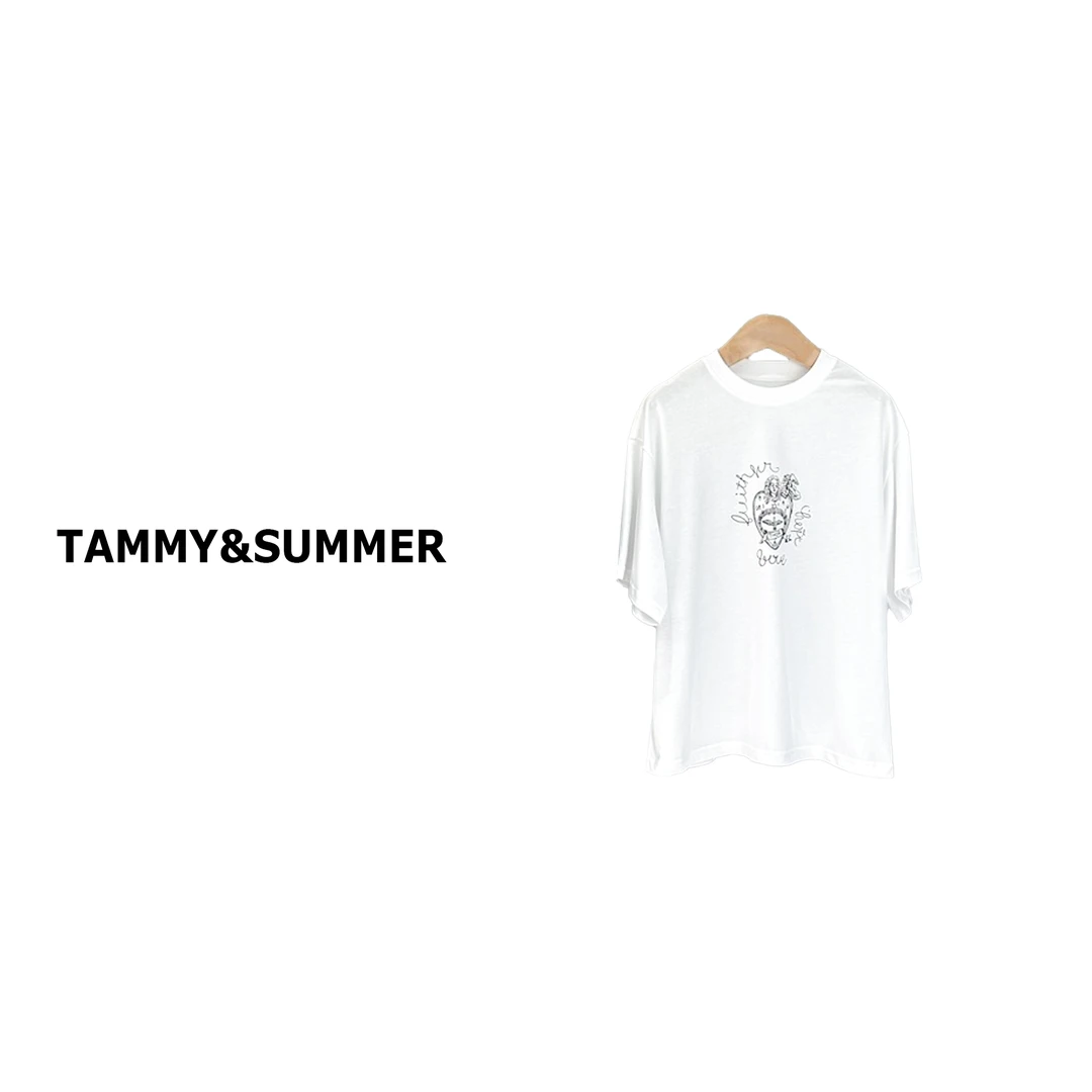 【Tammy&Summer】夏季舒适感薄款圆领短袖T恤纯色百搭上衣24X80296