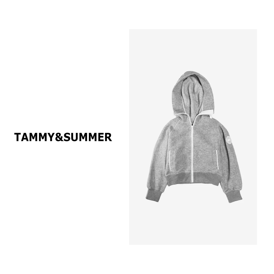 【Tammy&Summer】羊毛混纺抓绒连帽拉链卫衣开衫外套13060