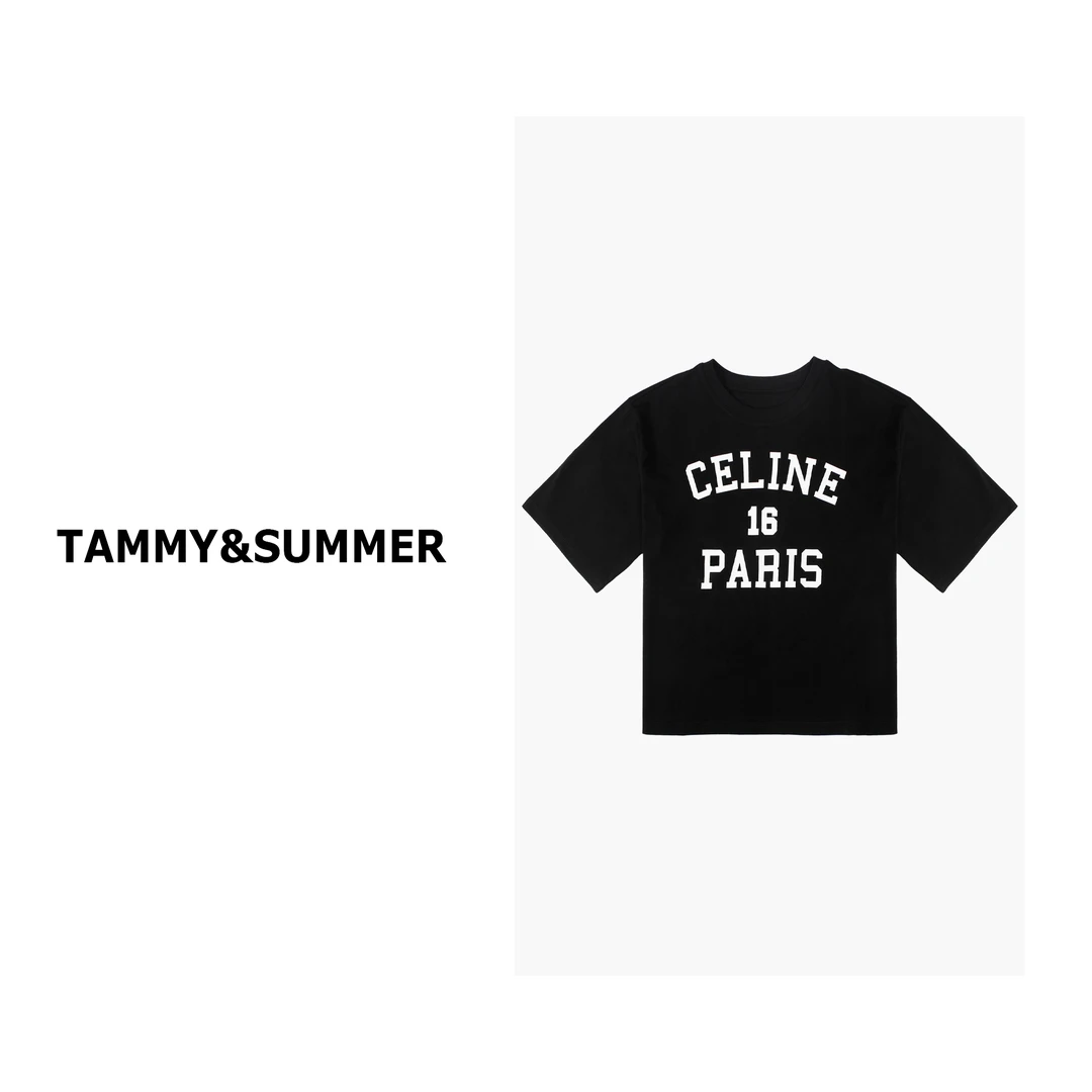 【Tammy&Summer】夏季百搭字母印花短袖上衣宽松圆领T恤24X70060