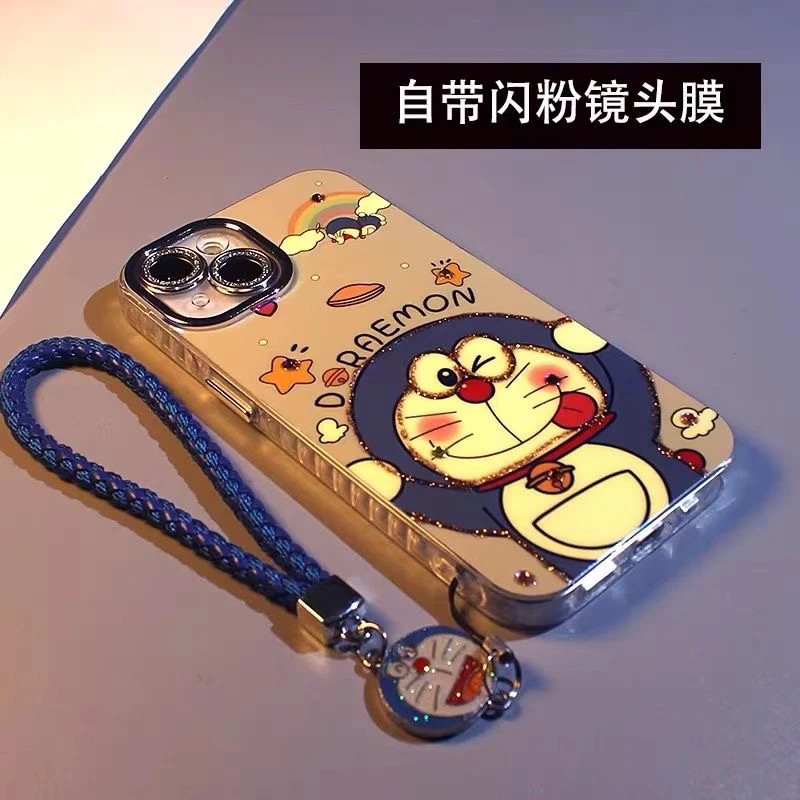 蓝光叮当猫适用华为pura70pro手机壳pura70全包mate60pro+全包p60