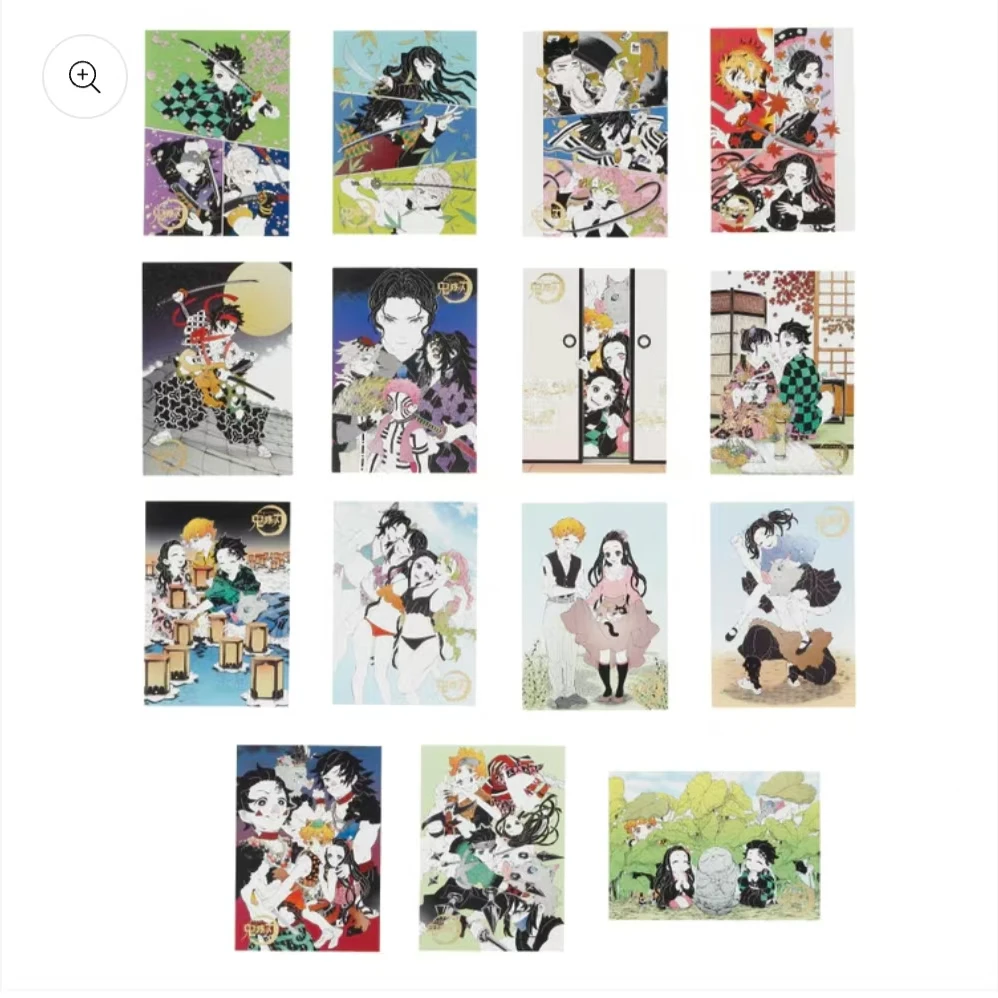 鬼灭之刃原画展烫金明信片