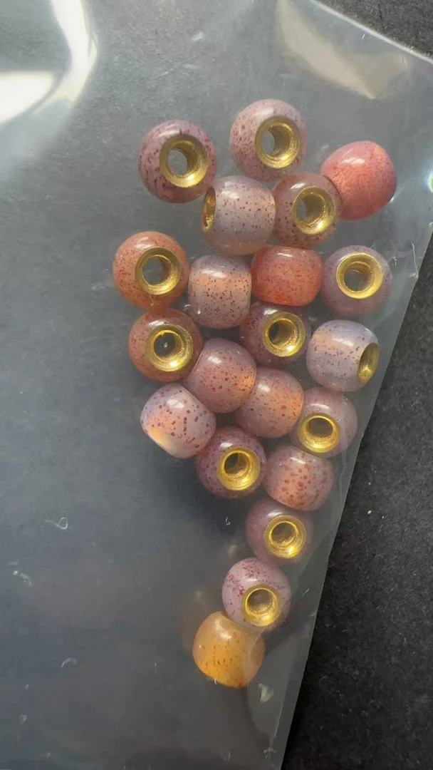 24k金金管玛瑙线束卡5尺寸，轻松过双股1.2线多样性发货发其中一个