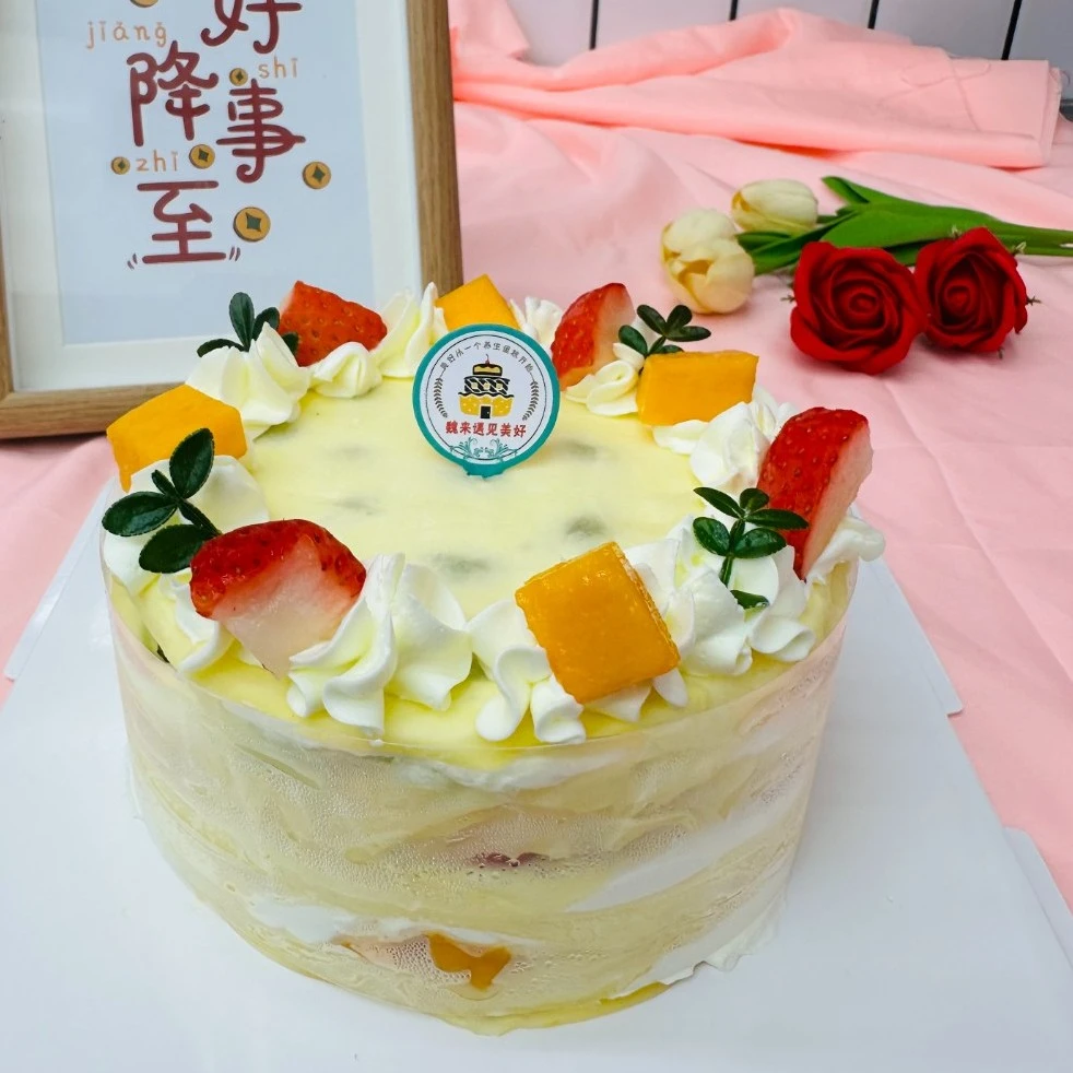 【配送到家】6英寸三拼千层『安佳动物奶油』16种口味选3~纯千层 不含蛋糕胚〖特惠疯抢〗