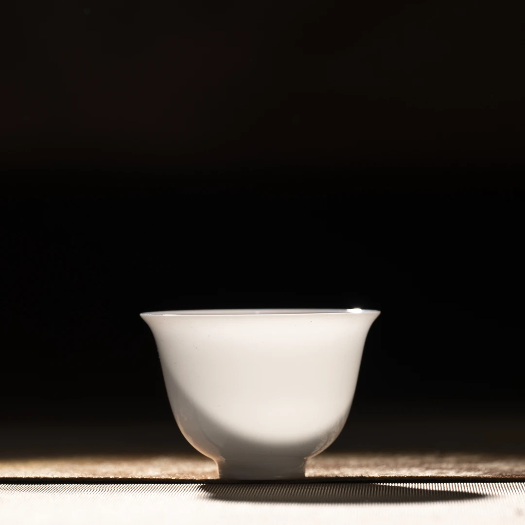 【阿布茶器坊】熊友根窑-白瓷-花神小杯-手工白瓷-主人杯