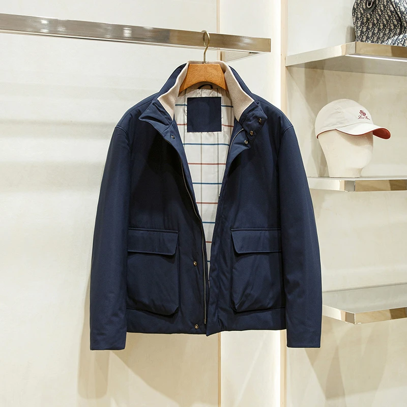 【3M新雪丽高效暖绒】行政通勤 秋冬男士休闲保暖双层领棉衣外套