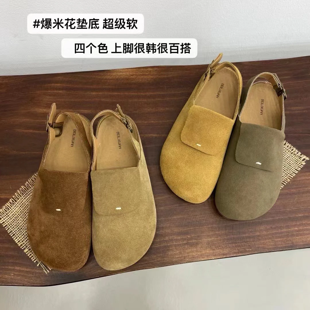 BL 866-22 2024年秋新款软底舒适韩版小众圆头个性包头凉鞋凉拖