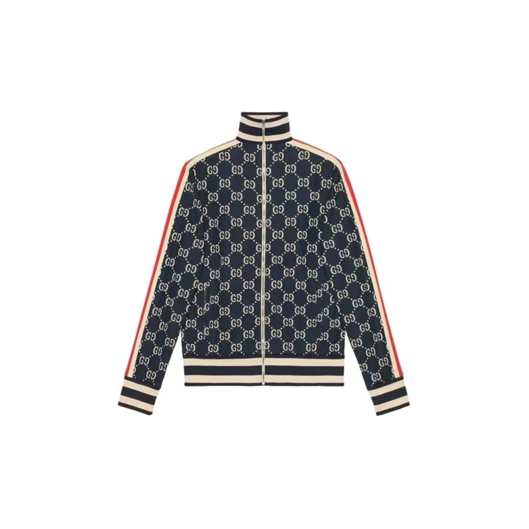 全新未使用 GUCCI/古驰 GG棉质提花拉链夹克外套W(公价14500）