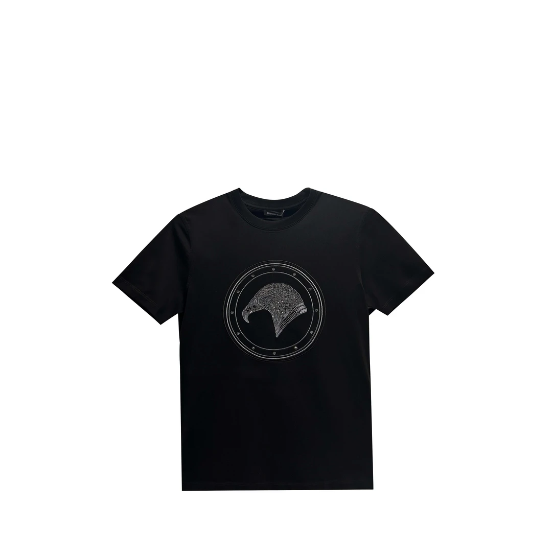 全新未使用   STEFANO VLONE 正品男装 大logo重奢烫钻圆领短袖