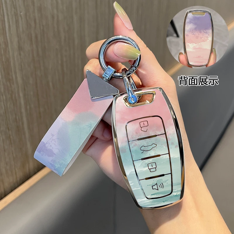 【14】适用24款欧拉好猫钥匙套gt芭蕾猫黑猫白猫欧啦闪电猫车壳扣