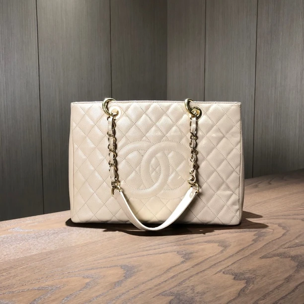99新 Chanel/香奈儿 GST手提单肩包 13开 尺寸33×24