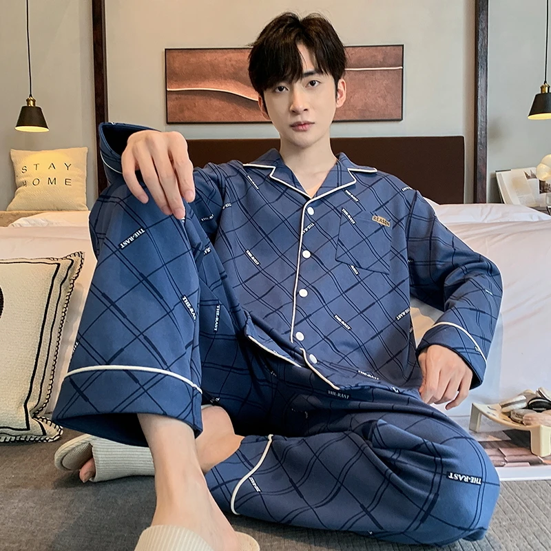 【品牌高货，秋季款多量少】男士套装高品质家居服MJX-12204