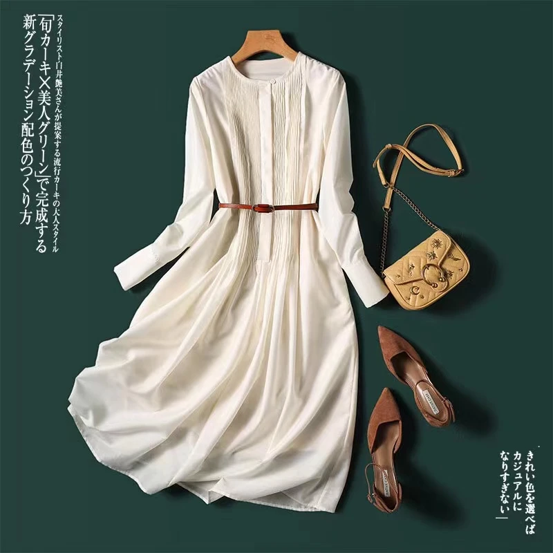 大美气质款设计亮点体感高端风范系带连衣裙T045