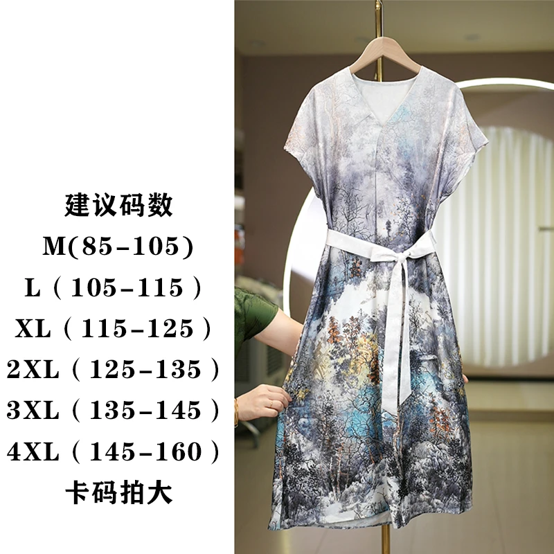 一眼沦陷！T1154时尚气质印花连衣裙