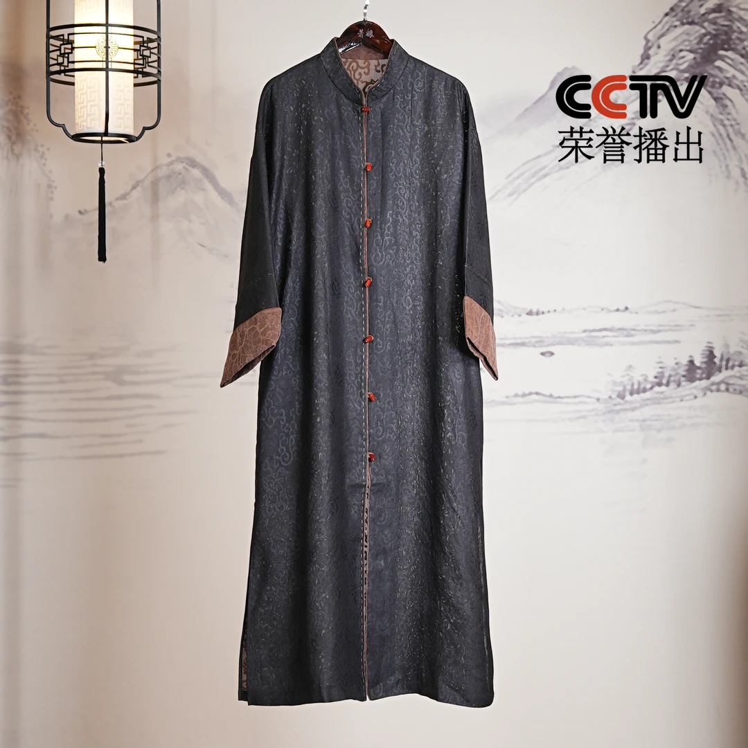 萧娘【御龙吟】四经绞萝香云纱外套新中式桑蚕丝中长款中国风1081