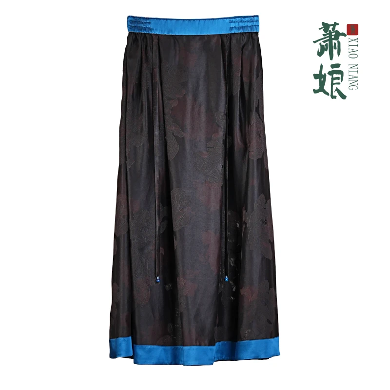 萧娘【梦楚】桑波缎香云纱女装半身裙休闲宽松桑蚕丝时尚国风1439