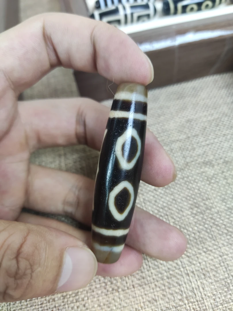 非金属布艺项链 天缘三眼珠珠项链